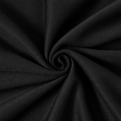 Black Polyester Cotton Sweatshirt Fleece Fabric – 60″ Wide – Sold by the Yard