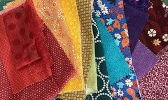 Cotton Fabric Scraps Rainbow 🌈 1/4 Lb + Red Orange Yellow Grn Blu Purple Pride
