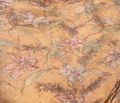 Peach Pink Green Silk Chiffon Fabric 36” Width Sold By The Yard