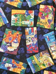 Robert Kaufman Vineyard Collection Wine Bottle Vino Cotton Fabric Quilt 45x43in