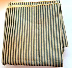 Upholstery Decor Fabric Gold and Black Stripe Large Remanent 2 + Yards