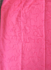 3 ½ yd Pink COTTON FABRIC with Embroidered Swirls Lightweight 44×127 Quilt Craft