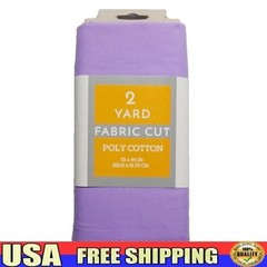 Poly Cotton Precut Fabric 2 Yards Quilting Crafting Durable Wrinkle Resistant US