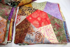 10 Batik Crazy Quilt 10″ Squares No Duplicates Cotton Fabric-Quilt-Crafts-Sew