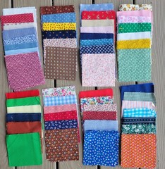 225 Mix Vintage pre cut charm pack Floral 4.5″ squares fabric quilt scrap cotton