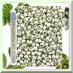 Silver Seed Beads 8/0 3mm 22g