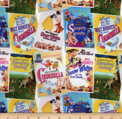 Fabric Disney Classic Princess Posters by SPRINGS CREATIVE 1/4 Yd 620715