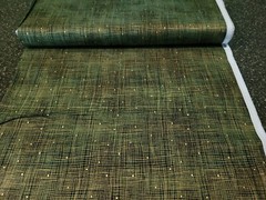 “Sparkle Suede” 100% Woven Cotton BTY P&B Textiles Green Blender Metallic Gold