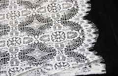 Rare Vintage Cotton Nylon Lace NOS” 48″ Across Natural Color by the Yard