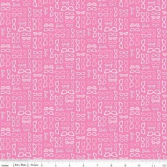 Barbie™ World Barbie Glasses Medium Pink Cotton Fabric