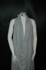 Wool rayon Knit Jersey Fabric Ecofriendly 7 oz drapey Heather gray by the yard