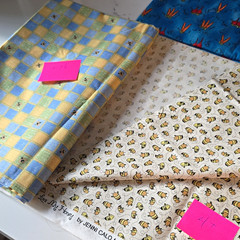 Destash 10 Yd Lot Cuts Cotton Fabric Kids Childrens Bees Carrot Sheep Moon Polka