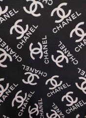 1 yard pre owned used fabric print spandex 4 way stretch