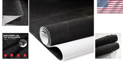 Suede Auto Headliner Fabric 120″ L × 60″ W with Foam Backing – Black Interior…