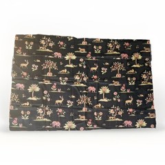 Kingsway Fabric Sharma Tropical Animal Elephant India Black 35”x54”Cotton