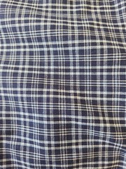 New Blue Plaid 3 Continuous Yards of Fabric Cotton Blend