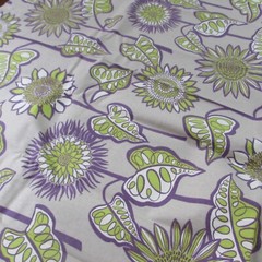 Waverly Modern Essentials Purple Taupe Farmer’s Market /Floral Fabric Remnants