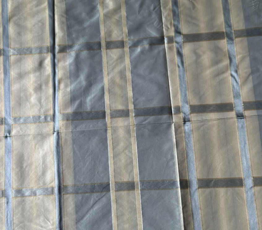 Kravet Couture Empire Plaid Pacific Fabric Remnant 24″x24″