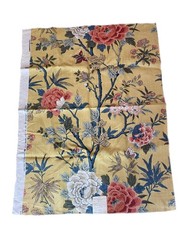 Vintage G.P. & J. Baker 100% Linen Fabric Sample Floral Canton Design Multicolo