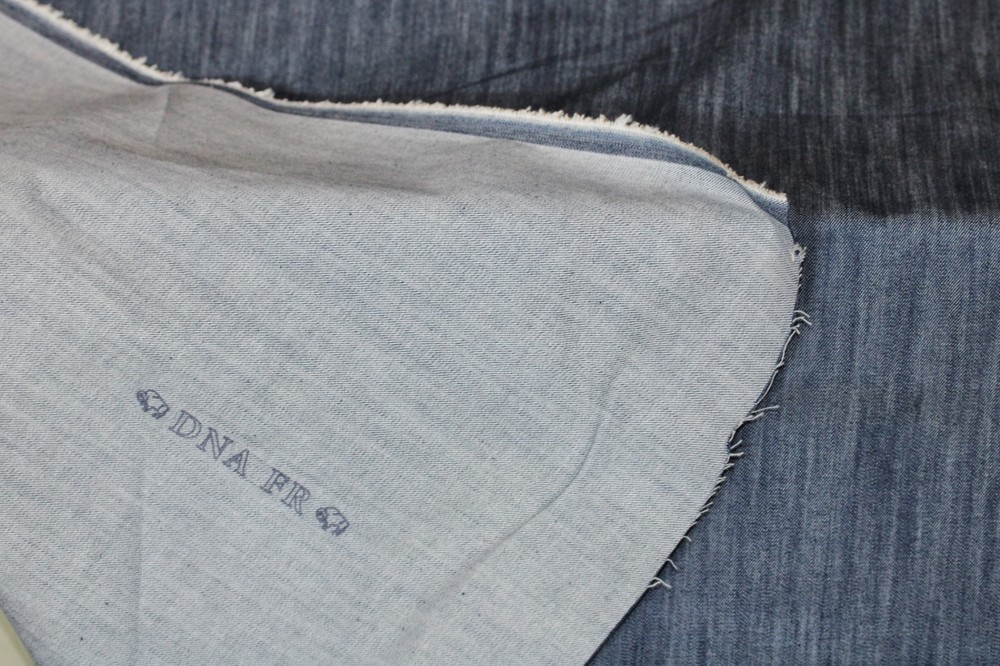 USA STONEWASH DENIM INDIGO FABRIC DNA FR FLAME RETARDANT 60″ COTON BLEND 10 OZS