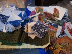 Assorted Quilting Fabric Pieces Squares Charms