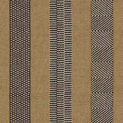 Lee Jofa Woven Cotton Jute Stripe Fabric- Berber Camel Onyx 4.50 yds 2017100.168