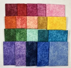 Paint Tonal ~ 20 Fat Quarter Cotton Fabric Bundle ~ Quilt Blender Colorful