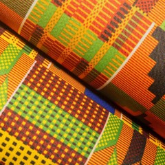 Ottertex Canvas Waterproof Printed Kente African Print Fabric Sold By The Yard