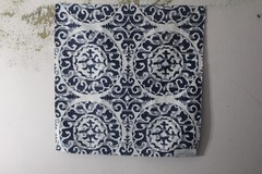 Robert Allen, Perfect Mix, Embroidered Geometric, 26″ W X 26″ L, Clr Navy Blazer