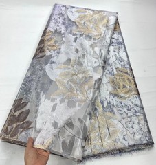 YQOINFKS Tulle Lace Swiss Voile Embroidery Jacquard Fabric 5 Yards Wedding Party