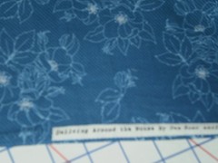 Quilting Around the House Pam Bono Hancock Fabric 2 Yards cotton Blue Toile