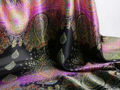 58” Wide By Yards Soft Shirt Material Charmeuse Paisley Patchwork Satin Fabric