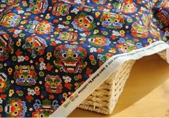 Korean Traditional Flower Devil Patterned Fabric made in Korea BTHY