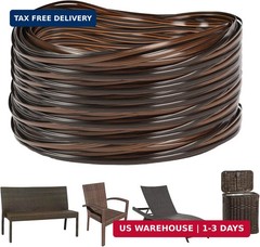 Wicker Repair Kit Synthetic Rattan Repair Material Gradient Coffee Brown Flat PE