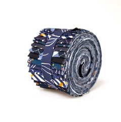 20 -pc It’s All NAVY Jelly Roll 2.5″ pre-cut 100% cotton fabric quilting strips