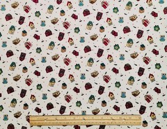 FAT QTR 18”x21” OR YARDAGE VTG SPRINGS BIRD & BIRDHOUSE TOSS FABRIC COMBINE SHIP