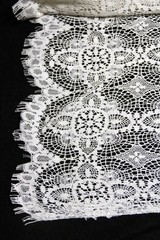 Rare Vintage Cotton Nylon Lace NOS” 48″ Across Natural Color by the Yard
