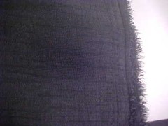 Black Fabric Slub Synthetic Sheen Edge Frayed 60″ Wide 92″ Length 2-1/2 Yards