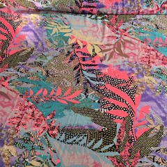 90s style retro CHIFFON Sheer Floral Lingerie curtains Shawl Fabric 60″ YD
