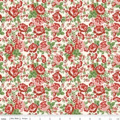 1/4 Yard 9×42 Riley Blake “Cowgirl” Floral Red Quilt Cotton