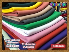 Neoprene Super Techno Fabric-2mm Thick-Solid Colors Collection-Sold by the Yard