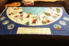 New Charlie Brown Christmas Tree Skirt Set of 2 Quilted Fabric Panels