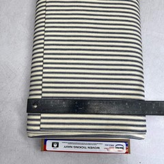 ROCLON Woven Ticking Navy Cotton Fabric Sz 44″ x 12 Yards Navy & White 10736219