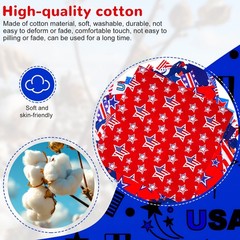 Patriotic Quilting Fabric Squares 10×10 Inch 60pcs Stars & Stripes Precut Bundle