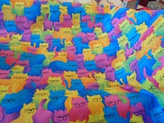 New FABRIC COTTON MARCUS BROTHERS CRAZY CATS 40″ by 60″ wide