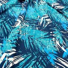 FREE SHIPPING Stretch Fabric Fancy Leaves Print 60″wide Swimsuit Spandex By Yard
