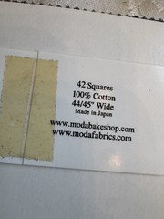 Lot of 5 Moda Charm Squares By Barbara Brackman Civil War Reproduction Fabric