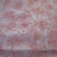 2 Yards 32” Of Pink Butterfly Fabric (336)