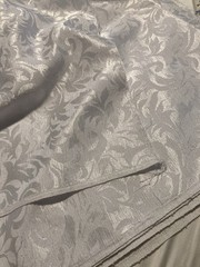 3yds 45 W White Midweight Slub Satin Jacquard Fabric Wedding Bridal Fantasy