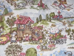1/2 Yd Vintage “Nursery Thyme” Rhyme FLANNEL by Dona Mollo General Fabrics